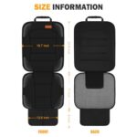 Siivton Car Seat Protector for Child Car Seat,Waterproof Car Seat Cover for Leather and Fabric Seats, 2 Mesh Pockets, Non-Slip Bottom,Thick Padding Cushion (Black) - Image 7