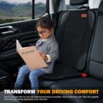 Siivton Car Seat Protector for Child Car Seat,Waterproof Car Seat Cover for Leather and Fabric Seats, 2 Mesh Pockets, Non-Slip Bottom,Thick Padding Cushion (Black) - Image 4