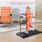 Walking Pad Treadmill with Handle Bar, 2026 Upgrade Portable Under Desk Treadmill for Home Small with Handles, 3.0HP Walking Pad for Home, 0.6-7.6MPH, 350LBS - Image 4