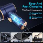 KMM Handheld Car Vacuum Cleaner, 9000Pa Vacuum Cleaner and Air Duster, 120W High Power Hand Held Vacuum with LED Light and Multi-Nozzles for Car, Home, Office, Pet - Image 3